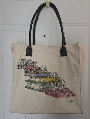 Vintage Edward Koren New Yorker Illustration Heavy Canvas Book Tote Bag